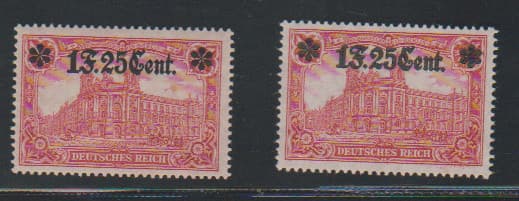 Los 6345 - 1 F. 25 C., gute Aufdrucktype I mit beiden Zähnungen postfrisch, Mi. 580,-
