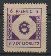 Los 6531 - Görlitz 6 Pfg., Spargummi mit kl. Kreisen, tadellos postfrisch. Mi. 150,-