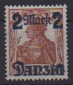 Los 6237 - 2 M. a. 35 Pfg., Aufdruck-Spitzen nach unten tadellos ungebraucht, Attest Gruber. Mi. 500,-