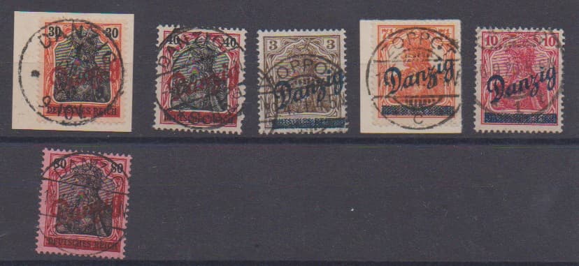 Los 6239 - Kleiner Innendienst komplett gestempelt, 2 1/2 und 80 Pfg. Gefälligkeitsstempel, sonst Bedarfsstempel. 2 Pfg. ein leicht verkürzter Zahn, sonst bestens, für die drei teuren Werte je Fotoexp. Gruber, sonst BPP-signiert bzw. Infla. Mi. 2460,-