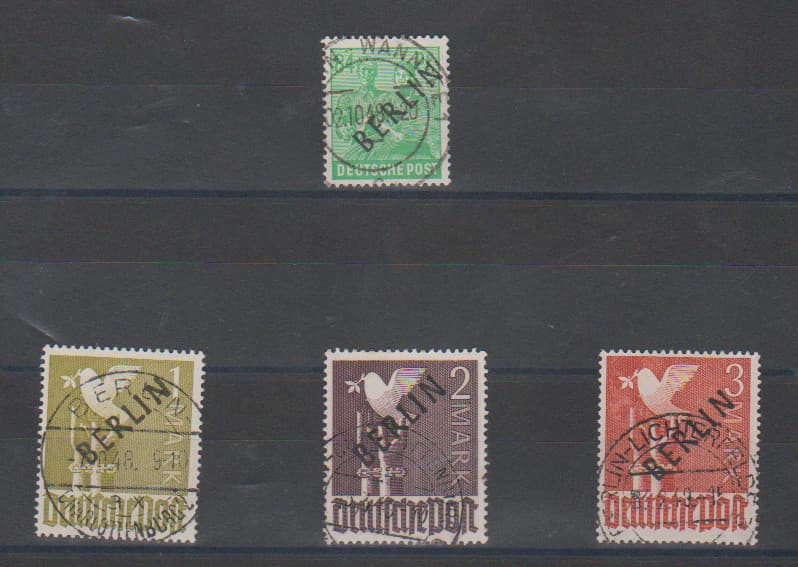 Los 6735 - 84 Pfg. bis 3  DM Schwarzaufdruck je tadellos und teils sehr schön zentr. gest. Mi. 1460,-