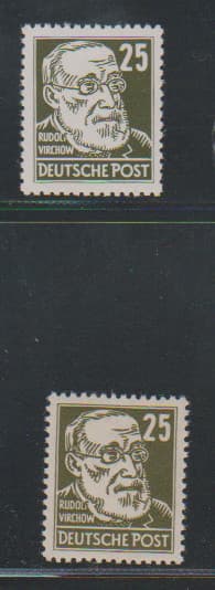 Los 7056 - 25 Pfg. Köpfe in besserer Type vaXI postfrisch, sowie in Type zXI, je tadellos, beide Fotoexp. Ruscher. Mi. 550,-