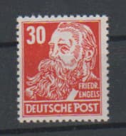 Los 7058 - 30 Pfg. Köpfe in besserer Type zXI postfrisch, sign. Ruscher. Mi. 110,-